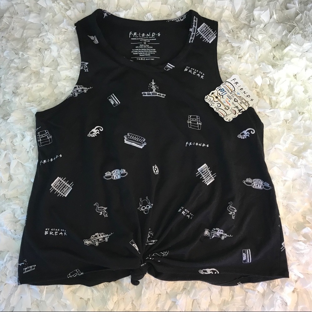NWT FRIENDS tv show tie knot tank top shirt